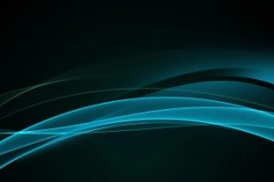 A black background with a turquoise wave in front.